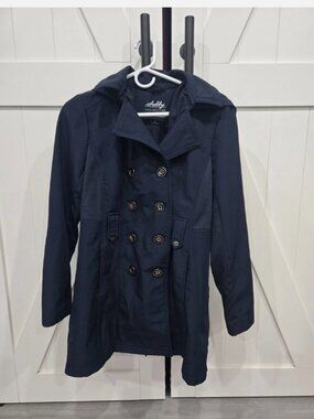 sebby collection jacket. Size medium. Navy Blue. Removable hood. Excellent.